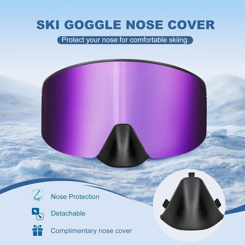 EXP VISION Ski/Snowboard Goggles, Magnetic Lens Snow Goggles with Anti-Fog & UV400 Protection for Men & Women - Image 5